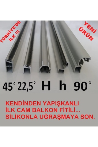 8 Mm Alüminyum Cam Balkon Fitili,150-199 Cm arası
