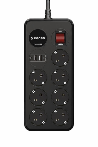 Akım Korumalı Priz 7'li + 2x Usb-a + 2x Usb-c 2 Metre Kablo 2 M