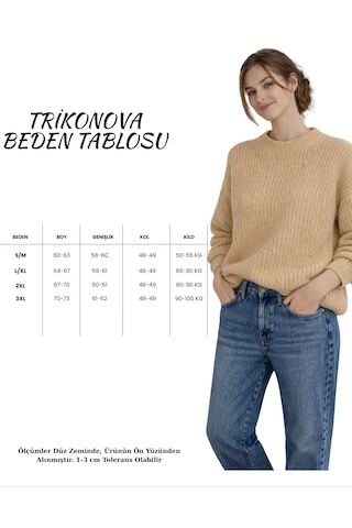 Trikonova Oversize Triko Kazak Bisküvü