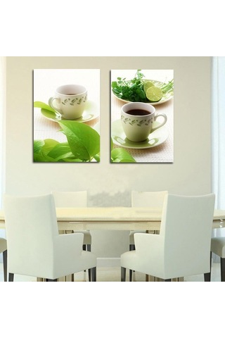 Suntek 2-panel Modern Tuval Duvar Yapıt Boyama Kahve Baskı