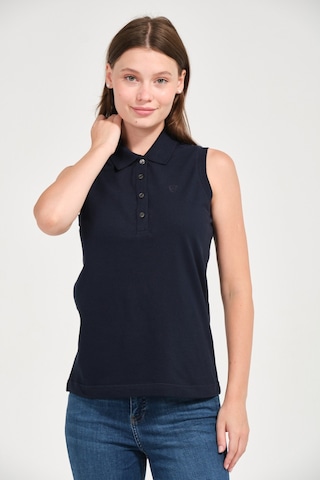 Kadın Regular Fit Kolsuz Polo Lacivert
