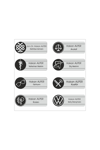 Logo Baskılı Mesleklere Özel Tasarımlı Kişiye Özel Yaka İsimliği