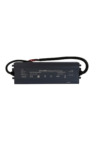 HazarLed 24 Volt 6,3 Amper Ip67 Su Geçirmez Dış Cephe Led Adaptör 150 Watt