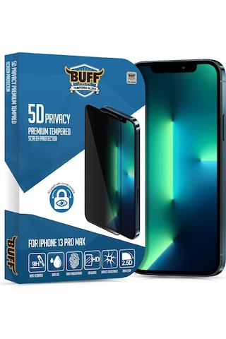 Buff Apple Uyumlu iPhone 13 Pro Max 5D Privacy Ekran Koruyucu (512541456)