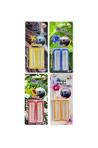 Meys Oto Petek Kalorifer Kokusu Klips - 4 Paket 16 Adet 4 Farklı Model
