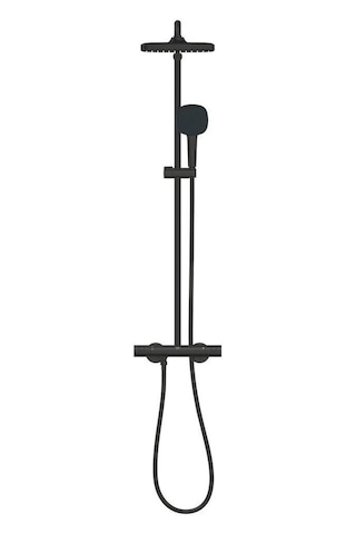 Grohe Tempesta Cube Duş Sistemi Termostatik Duş Bataryalı Mat Siyah - 266892431 Siyah