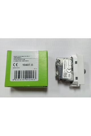 Beyaz Sat Uydu Prizi F Konnektörlü 1m