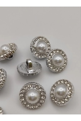 Modiste İnci Düğmeler, 10 Adet, Çapı 15 Mm 308540898