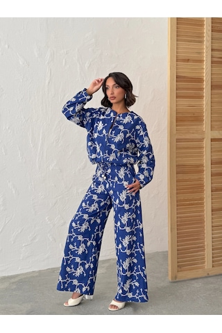 Verymoda Çiçek Nakışlı Fermuarlı Ceket F1948 Saks