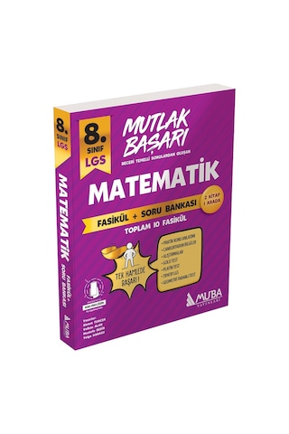 8.Sınıf LGS Mutlak Başarı Matematik Fasikül ve Soru Bankası - Muba Yayınları 8.Sınıf LGS Mutlak Başarı Matematik Fasikül ve Soru Bankası - Muba Yayınları