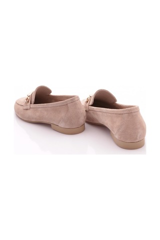 Dgn 3772 Kadin Tokali Loafer Ayakkabi Bej Süet