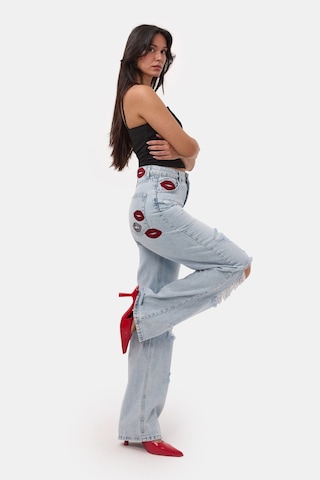 it's basic Kadın Ice T-12s6-3 Straight Fit Özel Tasarım Denim Jean Ice Kot