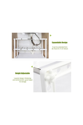 Katlı Genişletilebilir Dolap Rafı Lavabo Altı Geri Çekilebilir Mutfak Rafı Mutfak