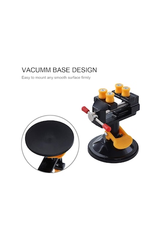 Skycity Alüminyum Mini Süspansiyon Tırnaklı Fikstür - 360 Döner Başlı - 12-55mm Tutma Aralığı - Siyah Siyah