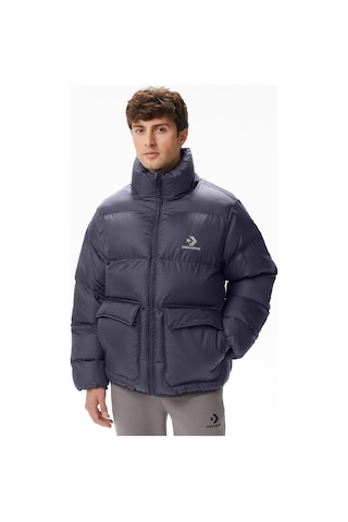 Converse Classic Patch Pocket Erkek Dik Yaka Siyah Şişme Mont Lacivert