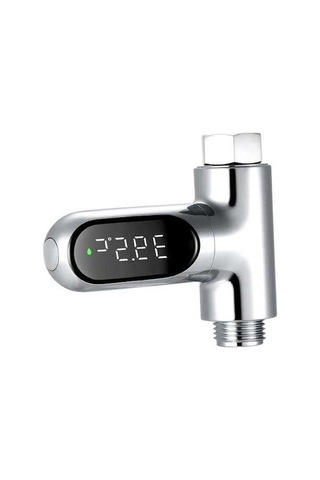 Supermarket1 Bebek Duş Su Sıcaklığı Ölçerü, 5-85 C, Akıllı Led, Pilli Olmayan, Su İle Çalışan, Su Arıtıcı Termometre