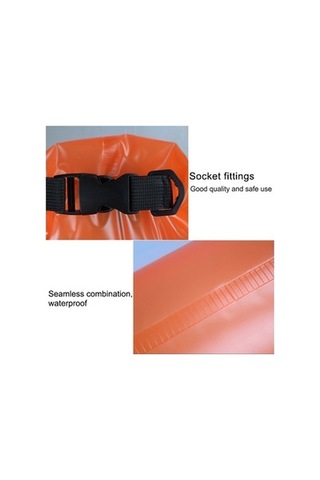 Zcjb Dış Mekan Su Geçirmez Tek Omuzlu Kuru Çanta Kuru Çuval Pvc Varil Çanta, Kapasite: 5l Turuncu Turuncu