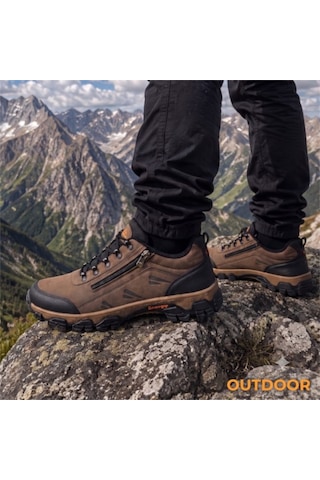 Wanderfull Trekking Kahve Erkek Outdoor Fermuarlı Ayakkabı 36-45 Kahverengi