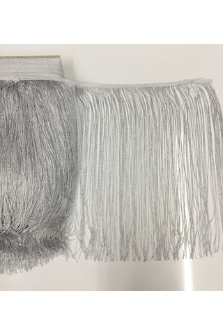 Püskül Saçak Gümüş Simli 40 Cm 1 Metre