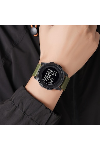 Youmex Erkek Spor Elektronik Saat - 50m Su Geçirmez, Zamanlayıcı, Alarm, Led Işık, Tpu Kordon - Siyah Diğer