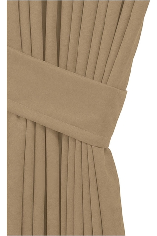 Cheap's Home Petek Dokulu Kadife Dokuma Sık 1 X 3 Pileli Fon Perde Bej