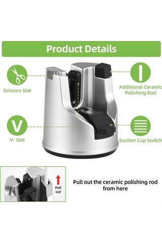 Novahub Çok Amaçlı Bıçak Bileme Aleti - Emici Tabanlı, Dayanıklı Tungsten Çelik, Renkli Tasarım Çok Renkli