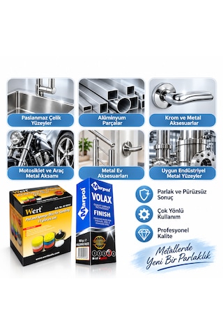 Sanplaza Volax Metal Parlatıcı Cila Ve 11 Parça Pasta Cila Polisaj Sünger Seti