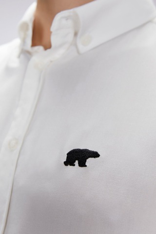 Bad Bear Fred Beyaz Erkek Gömlek Beyaz