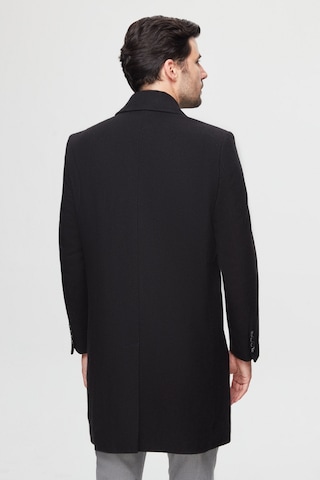 D's Damat Ds Damat Regular Fit Siyah Balıksırtı Kruvaze Palto 3hf0832200151 001