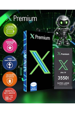 Apple Uyumlu iPhone 7 Plus Batarya Pil Süper Yüksek Kapasiteli Güçlendirilmiş 3550 Mah Xpremium
