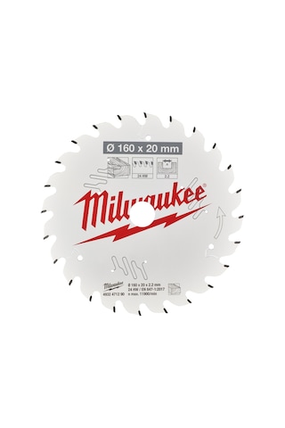 Milwaukee Sürtünme Önleyici Daire Testere Csb Pw 160x20x2-2mm 24 Diş 4932471290