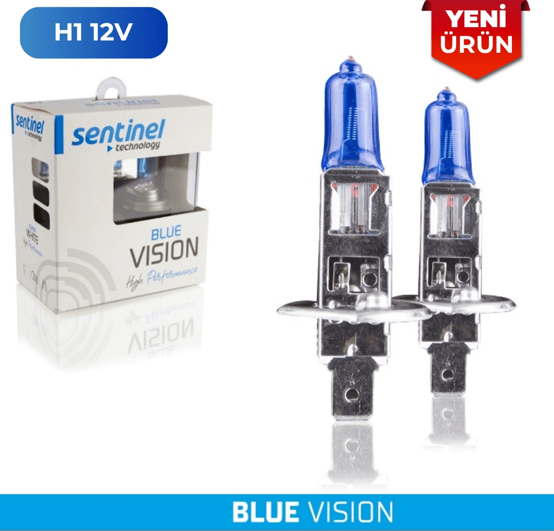 Süper Beyaz Işık Far Ampülü - Xenon Etkili Yüksek Performans Ampül Blue Vısıon - H4 12v