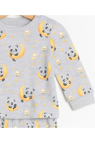 For My Baby Çıtçıt Kapama Bebek Ve Çocuk İkili Takım Gri