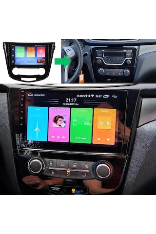 Nissan Qashqai Dijital Android Multimedya Sistemi 4-64 Cadence 2014-2021 +360 Kamera 9"