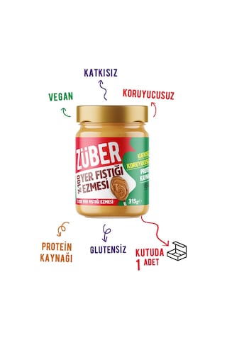 Züber %100 Fıstık Ezmesi 315g