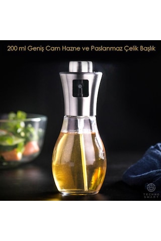 Technosmart Sprey Cam Şişe Zeytinyağı Sirke Püskürtücü Yağdanlık