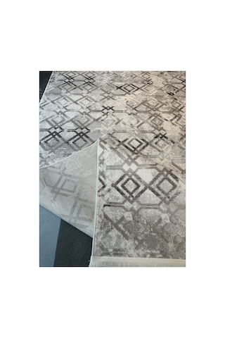 Merinos Vista Gri %100 Akrilik Gri Desenli Kesme Halı Yolluk Antre Koridor Salon Halısı 36892-98