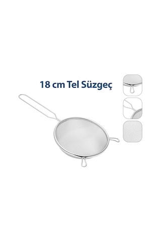 Enfa Enf-1295 Tel Süzgeç Metal Saplı Kulaklı 18cm Diğer