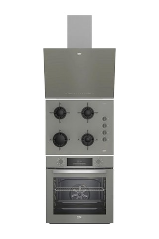 Beko BFC 430 G - BOCD T 6510 EG - BDE 6062 G Gri Cam Ankastre Set