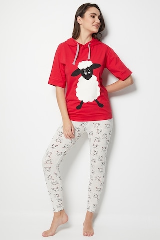 Doremi Bayan Pijama Takımı Kırmızı (480976250)