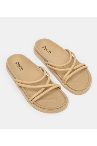 Penti Çizgili Terlik Pyb9mv5h24ıy-39 Camel