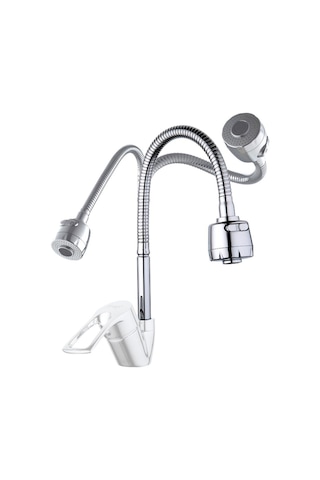 6061 Esnek 360 Hareketli 2 Fonksiyon Spreyli Kubar Musluk Ucu 48 Cm
