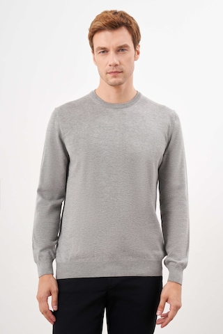 Morven Erkek Gri Basic Bisiklet Yaka Dynamic Fit Rahat Kesim Triko 25kc017001100 Gri