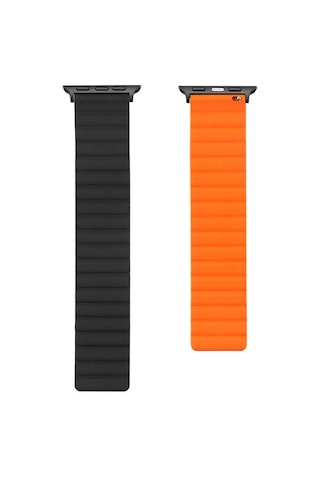 Watch 38mm Uyumlu Krd-52 Mkst Kordon-siyah-turuncu