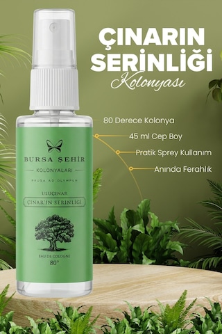 Uluçınar Çınarın Serinliği Kolonyası 45 Ml Kolonya Sprey