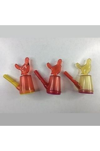 Horoz Şeklinde Sulu Kanarya Düdük Oyuncak 10 Adet Birden