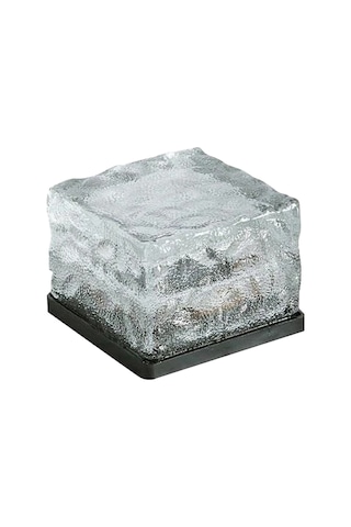 Powermaster Solar Güneş Enerjili Ledli Mavi Tuğla Taş Görünümlü Zemin Duvar Dekorasyon Bahçe Aydınlatması Dekoratif