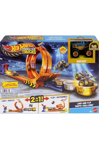 Hot Wheels Monster Trucks Döngü ve Takla Bigfoot Oyun Parkuru - Standart