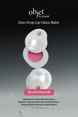 Nemlendirici Parlak Bitişli Renkli Dudak Balmı Objet By Kundal Dew Drop Lip Glaze Balm Plum Mauve