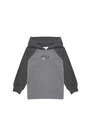 U.S. Polo Assn. Erkek Çocuk Gri Kapüşonlu Sweatshirt 50293495-VR024
